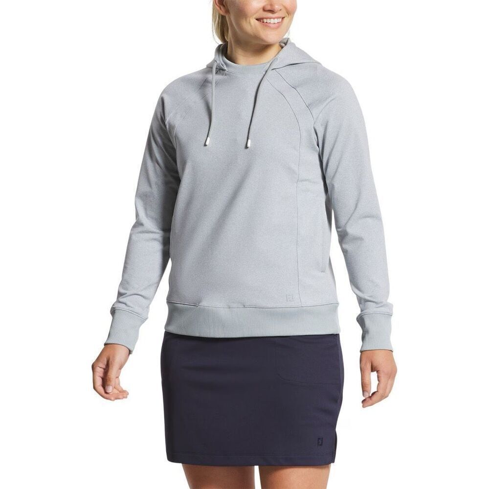 NWT FootJoy Golf Space Dye Hoodie Size Small Grey Stretch
